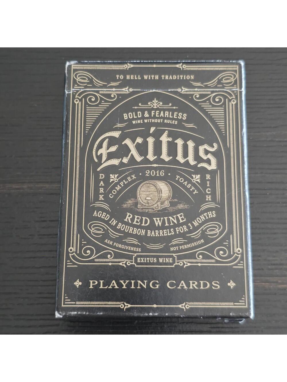 Exitus Red Wine Playing Cards Deck 2016 Complete 52 Cards 2 Jokers EUC